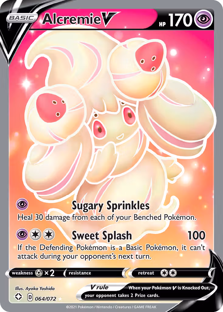 Alcremie V 64/72 Pokemon card