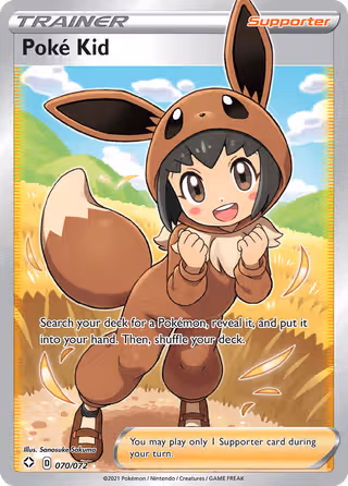 Poké Kid 70/72 Pokemon card