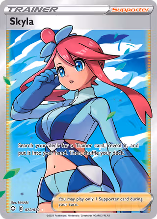 Skyla 72/72 Pokemon card