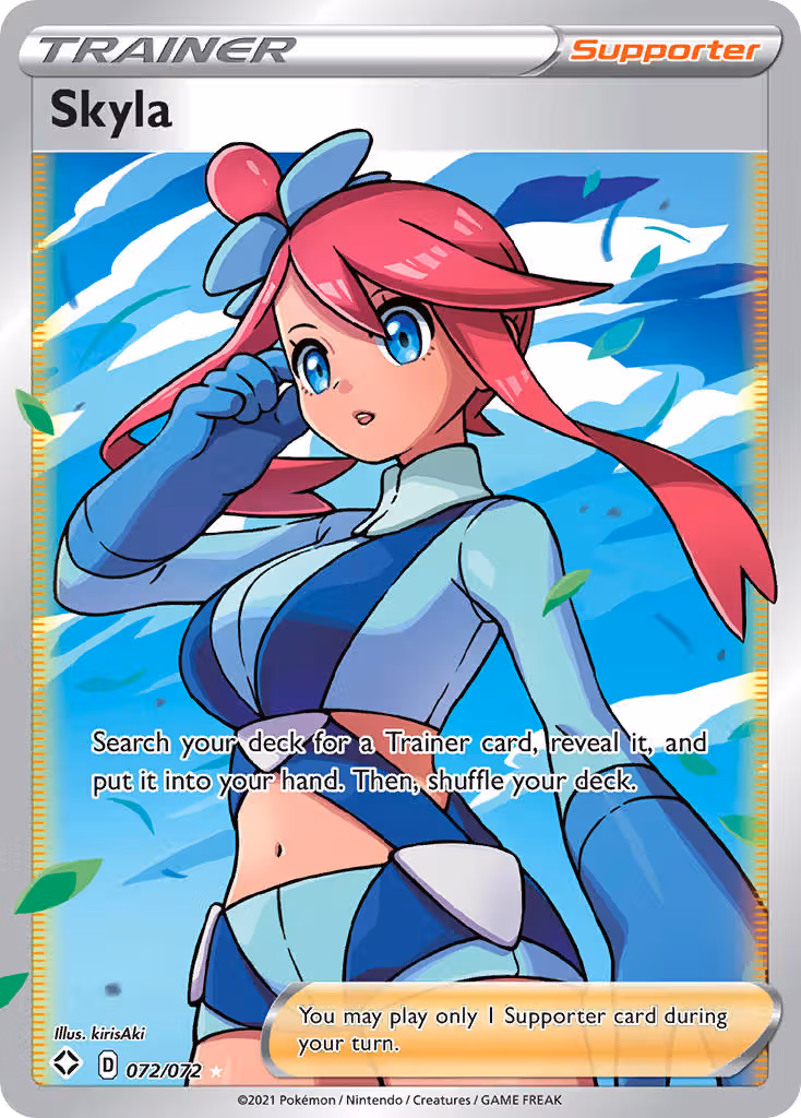 Skyla 72/72 Pokemon card