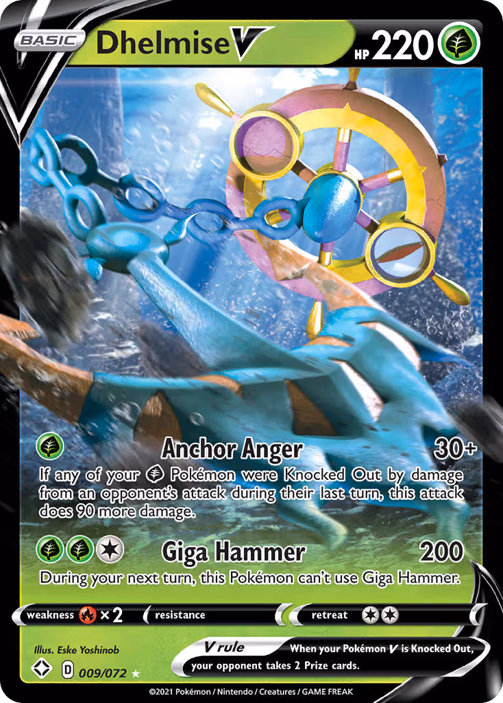 Dhelmise V 9/72 Pokemon card