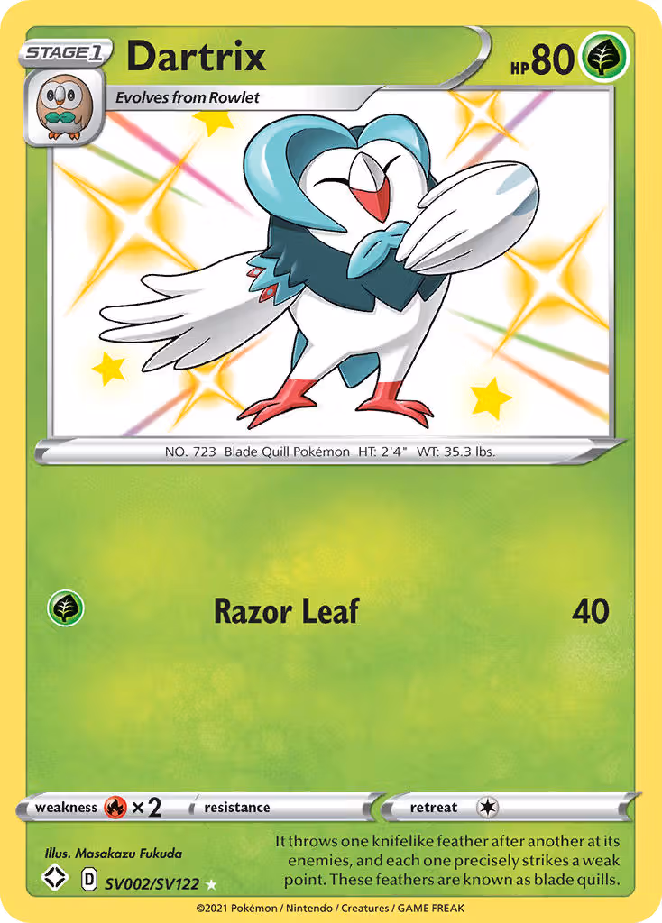 Dartrix SV002 Pokemon card