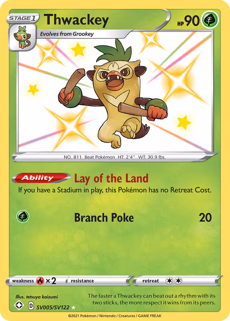 Thwackey SV005 Pokemon card