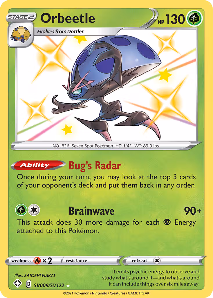 Orbeetle SV009 Pokemon card