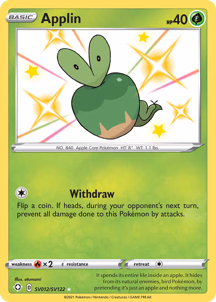 Applin SV012 Pokemon card