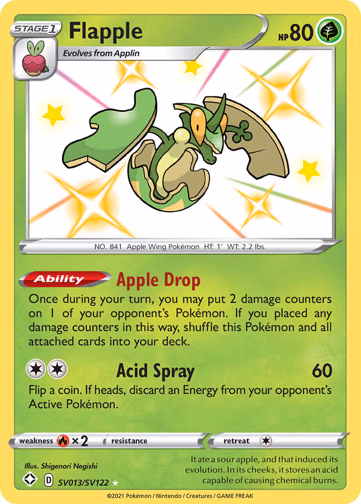 Flapple SV013 Pokemon card