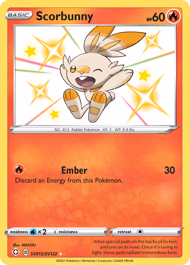 Scorbunny SV015 Pokemon card