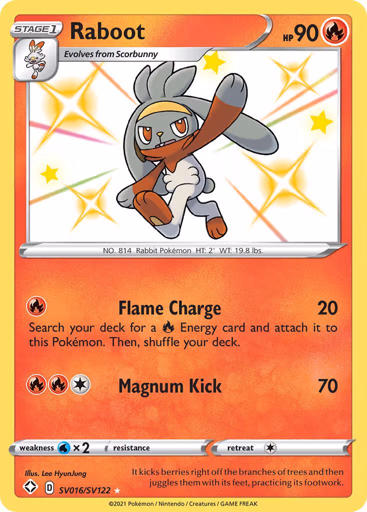 Raboot SV016 Pokemon card