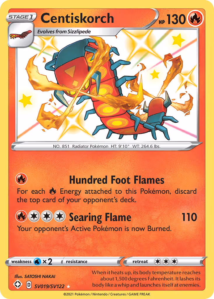 Centiskorch SV019 Pokemon card