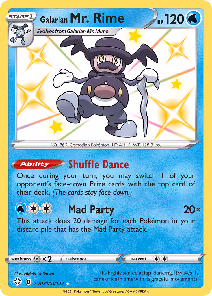Galarian Mr. Rime SV021 Pokemon card