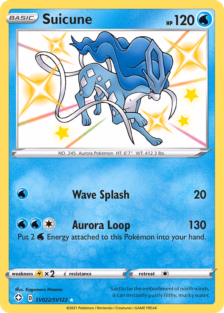 Suicune SV022 Pokemon card