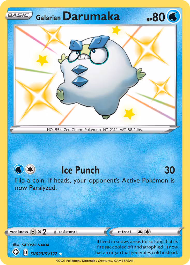 Galarian Darumaka SV023 Pokemon card