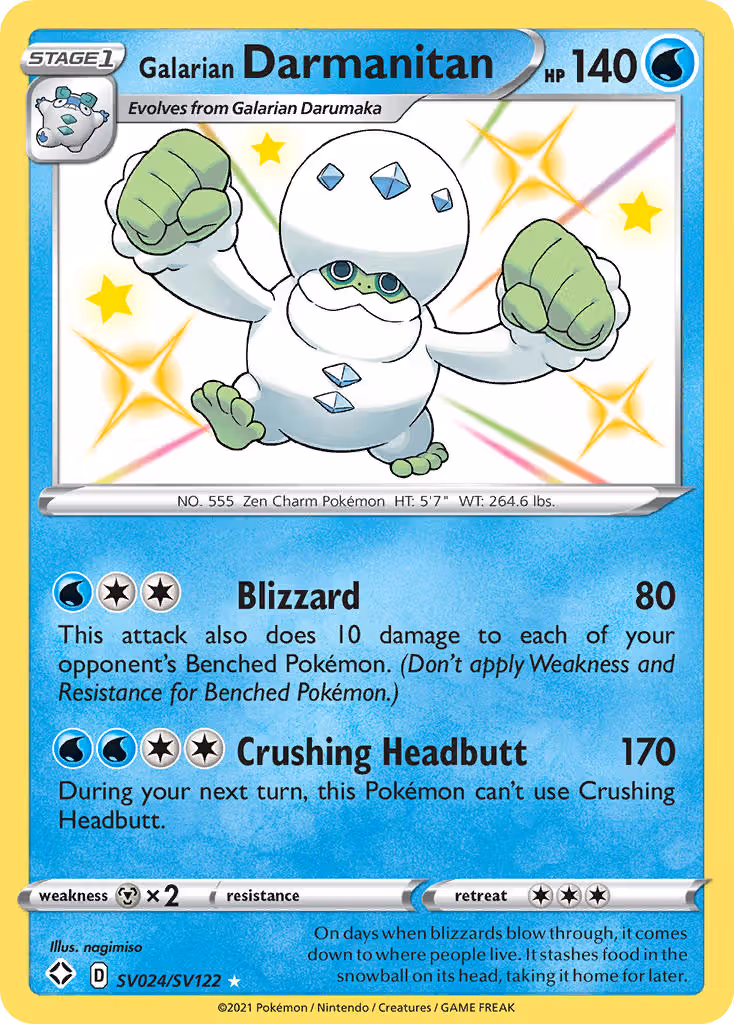 Galarian Darmanitan SV024 Pokemon card