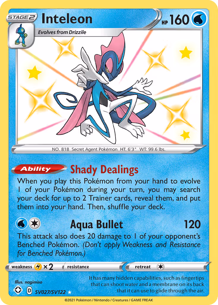 Inteleon SV027 Pokemon card