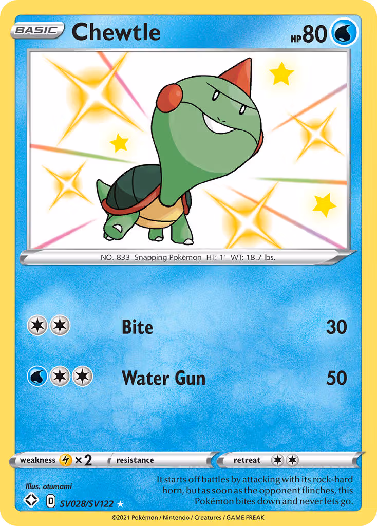 Chewtle SV028 Pokemon card