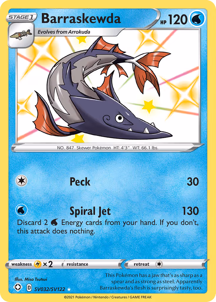 Barraskewda SV032 Pokemon card