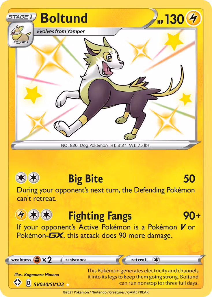 Boltund SV040 Pokemon card