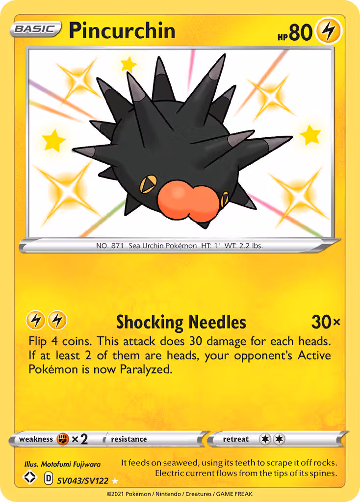Pincurchin SV043 Pokemon card