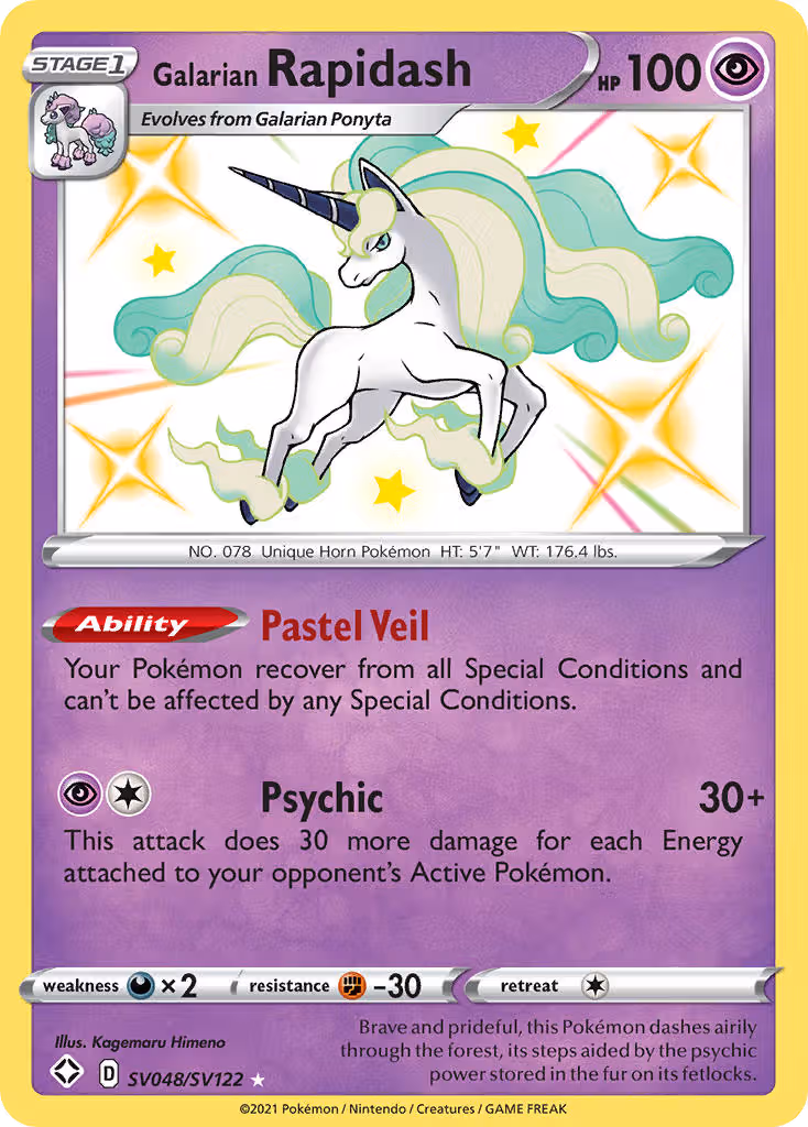 Galarian Rapidash SV048 Pokemon card
