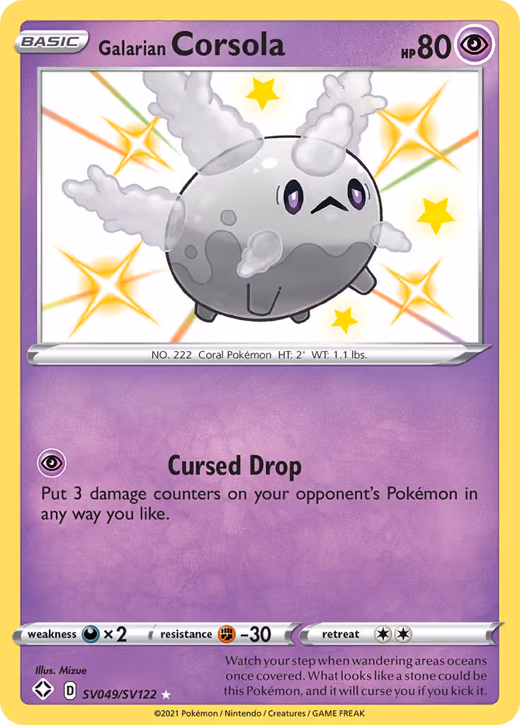 Galarian Corsola SV049 Pokemon card