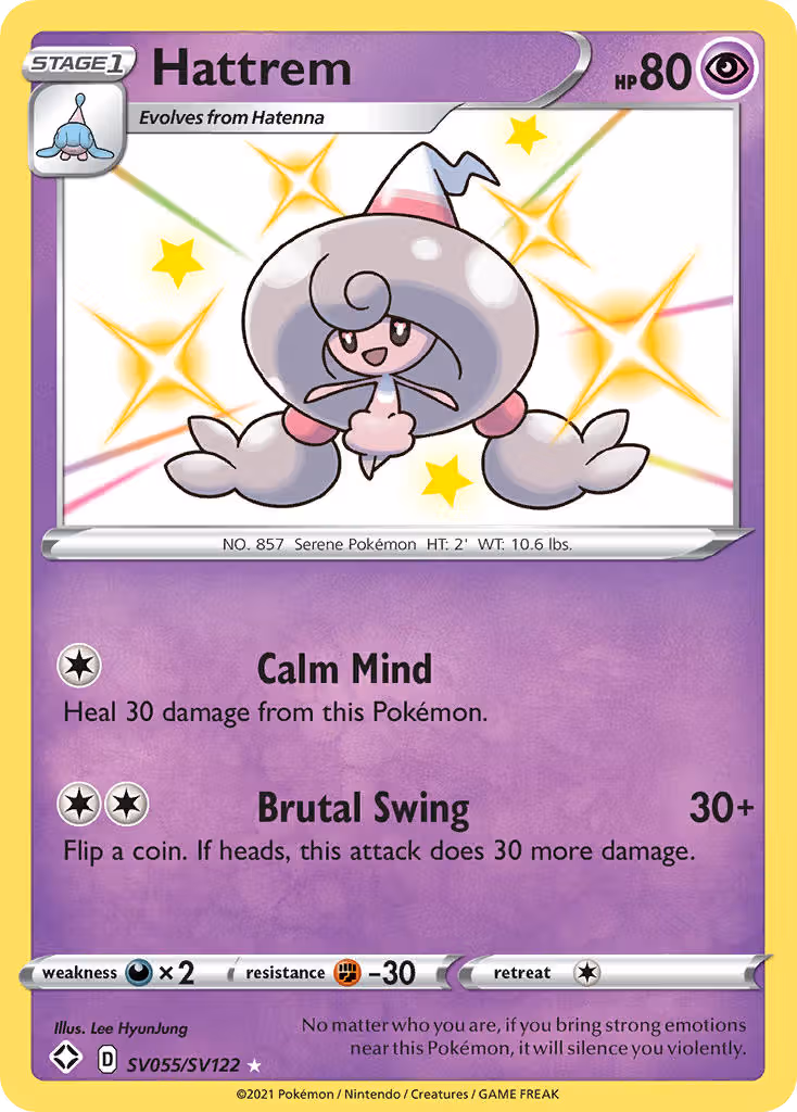 Hattrem SV055 Pokemon card