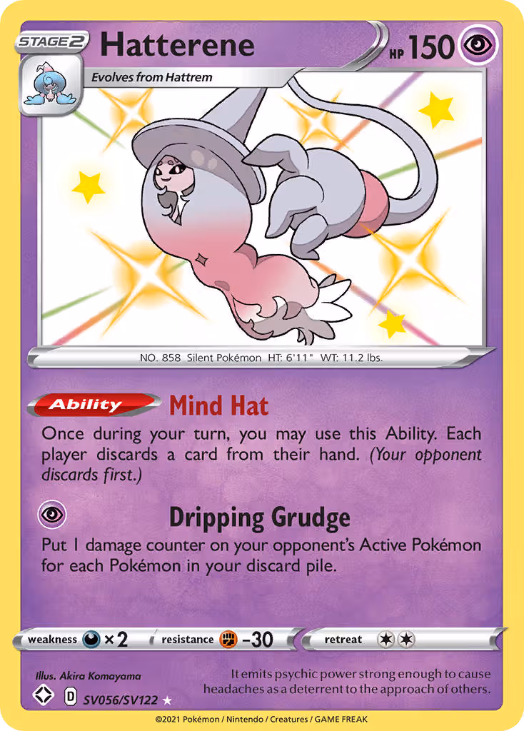 Hatterene SV056 Pokemon card