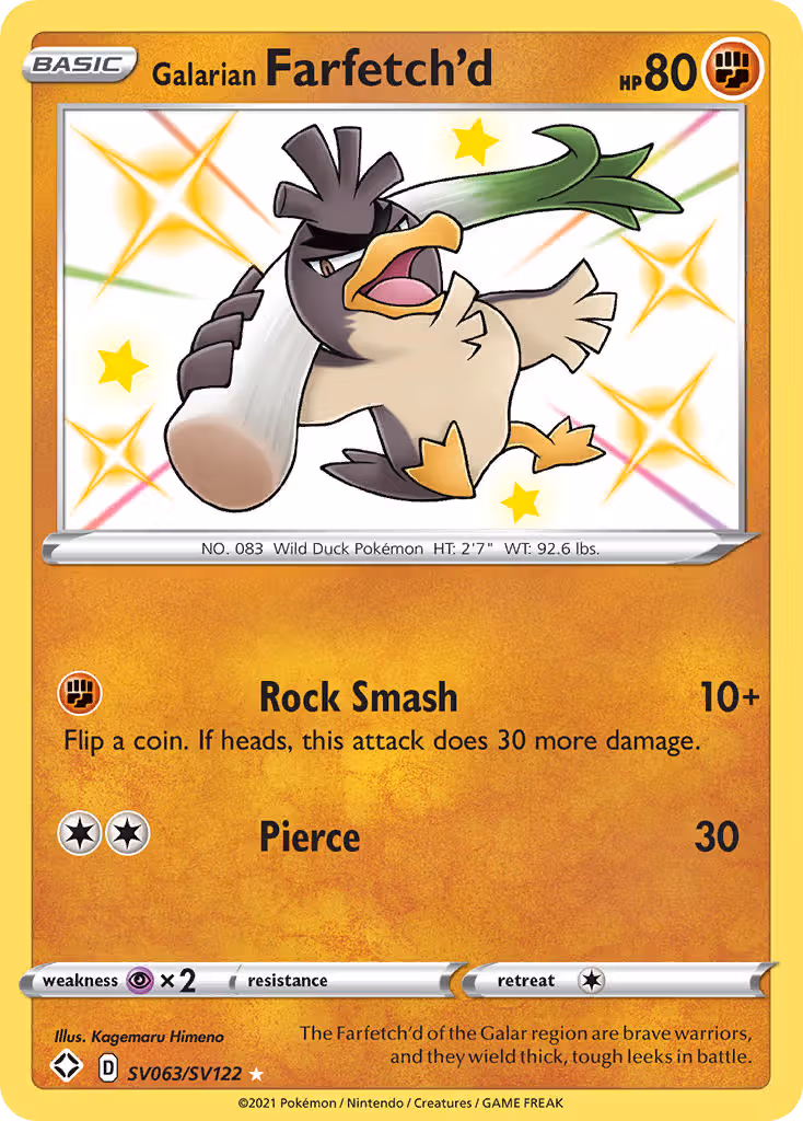 Galarian Farfetch'd SV063 Pokemon card