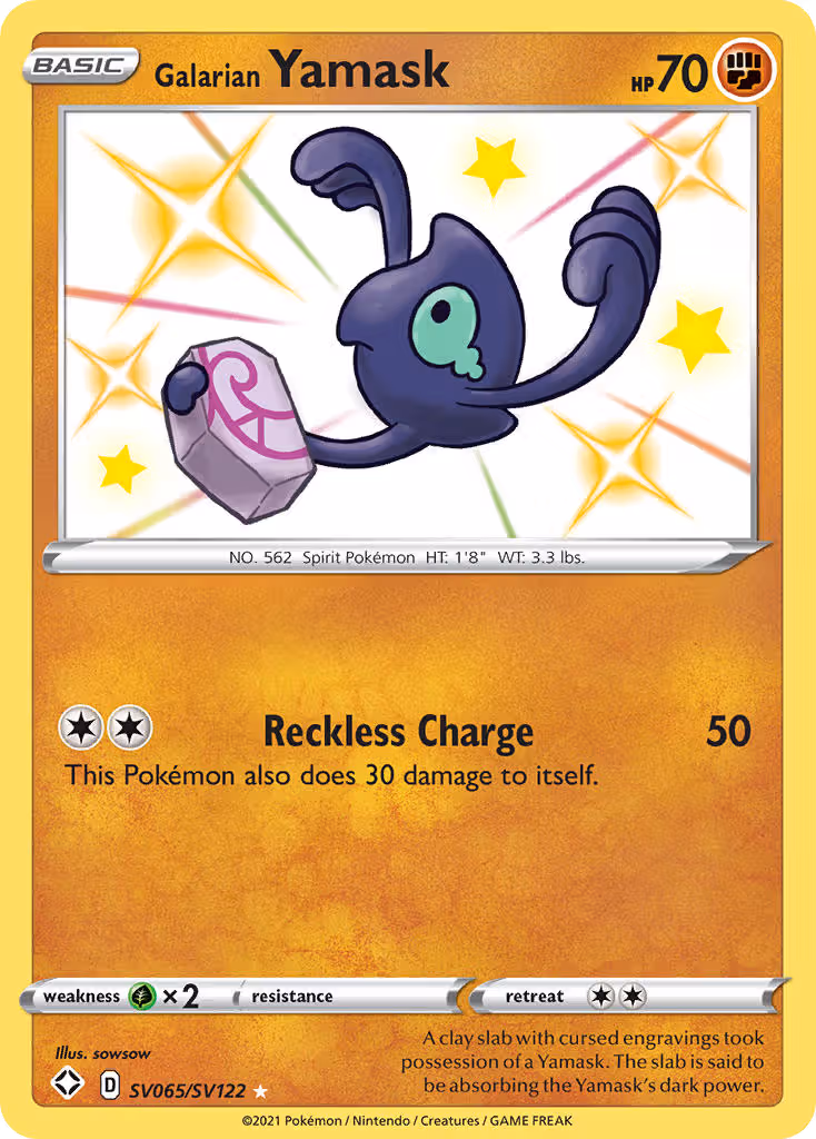 Galarian Yamask SV065 Pokemon card