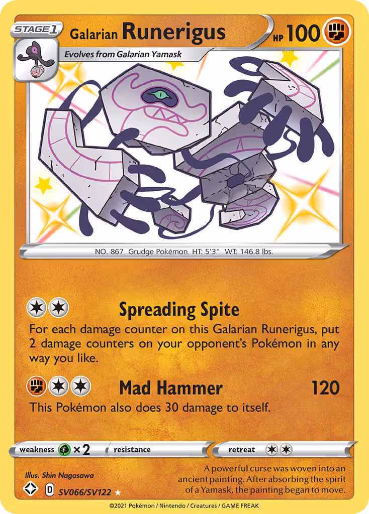 Galarian Runerigus SV066 Pokemon card