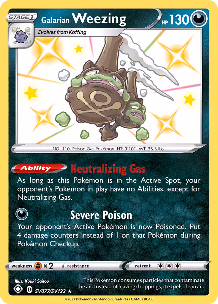 Galarian Weezing SV077 Pokemon card