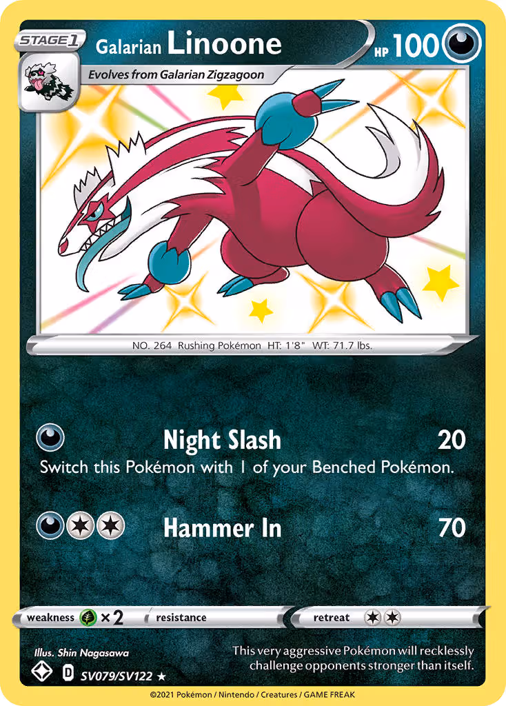 Galarian Linoone SV079 Pokemon card