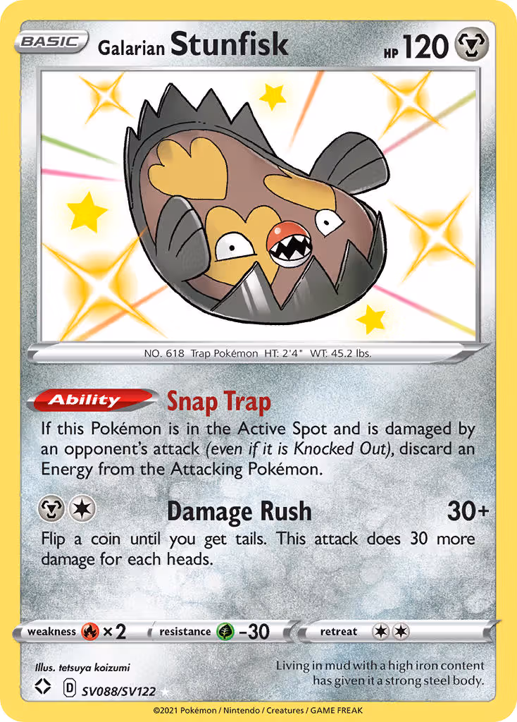 Galarian Stunfisk SV088 Pokemon card