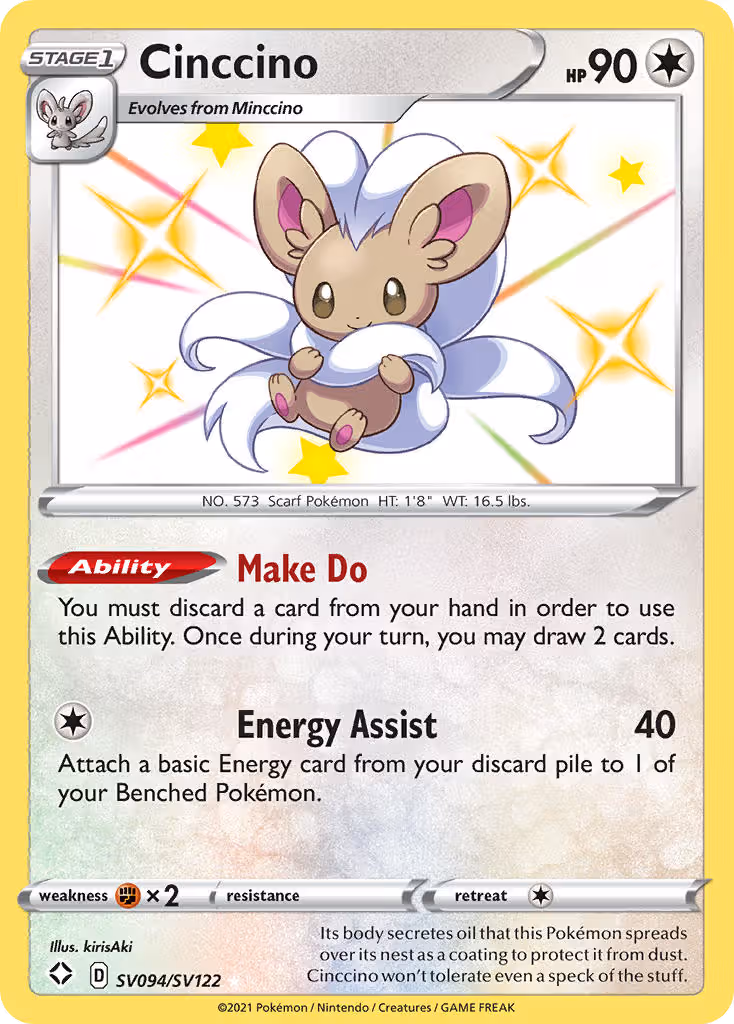 Cinccino SV094 Pokemon card