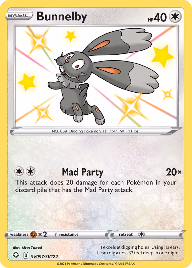 Bunnelby SV097 Pokemon card