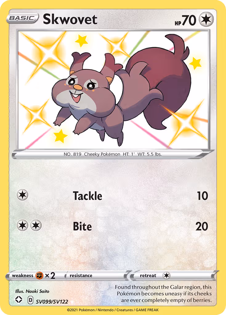 Skwovet SV099 Pokemon card