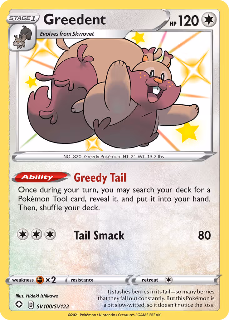Greedent SV100 Pokemon card