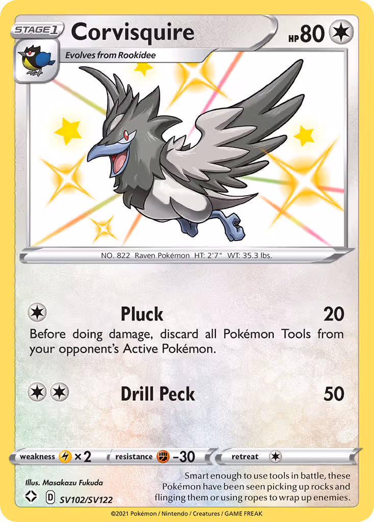 Corvisquire SV102 Pokemon card