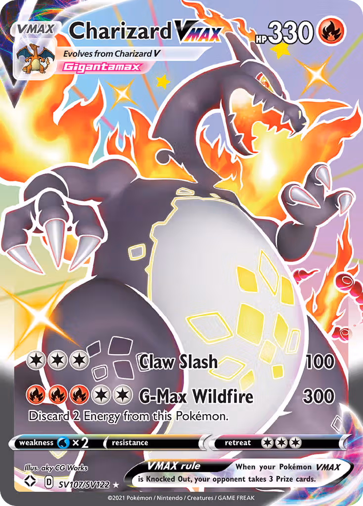 Charizard VMAX SV107 Pokemon card