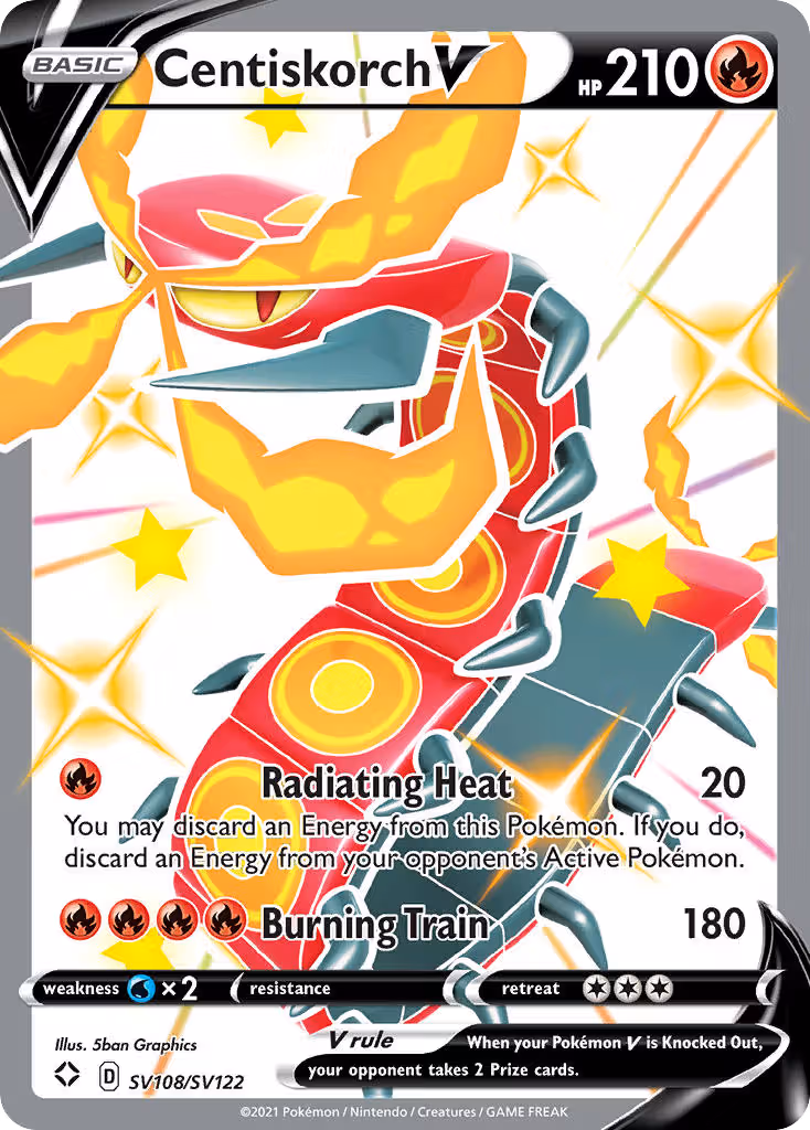 Centiskorch V SV108 Pokemon card