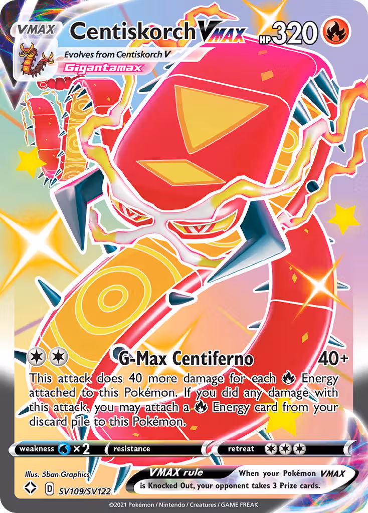 Centiskorch VMAX SV109 Pokemon card