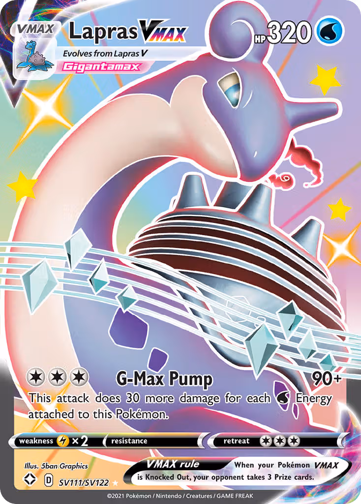 Lapras VMAX SV111 Pokemon card