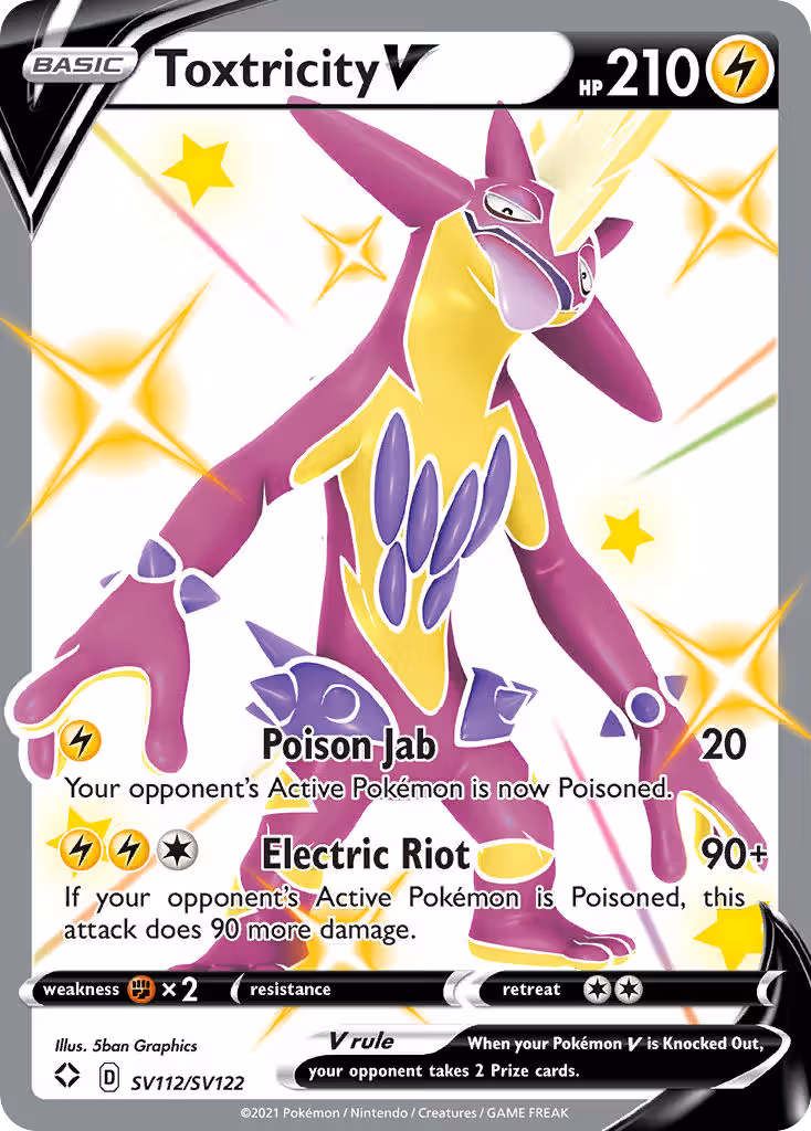 Toxtricity V SV112 Pokemon card
