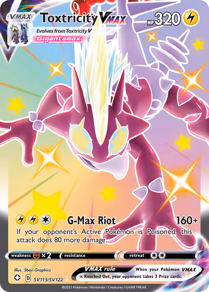 Toxtricity VMAX SV113 Pokemon card