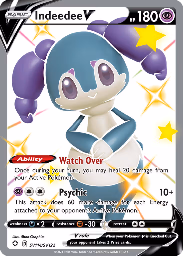 Indeedee V SV114 Pokemon card
