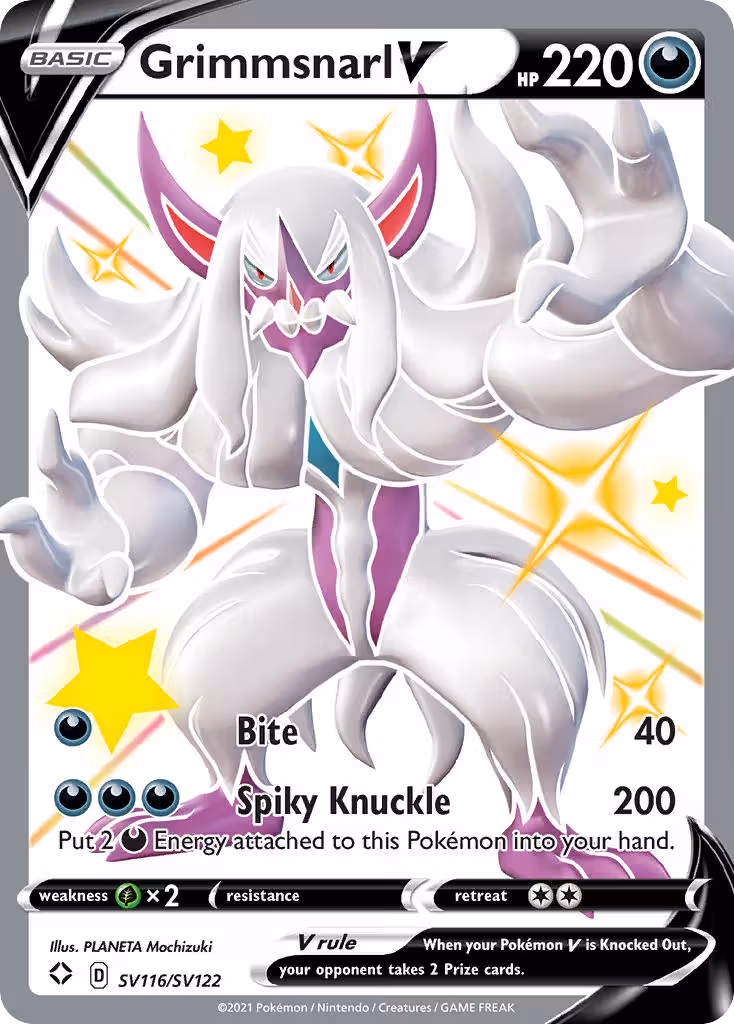 Grimmsnarl V SV116 Pokemon card
