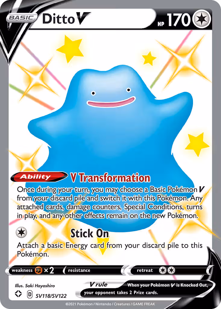 Ditto V SV118 Pokemon card