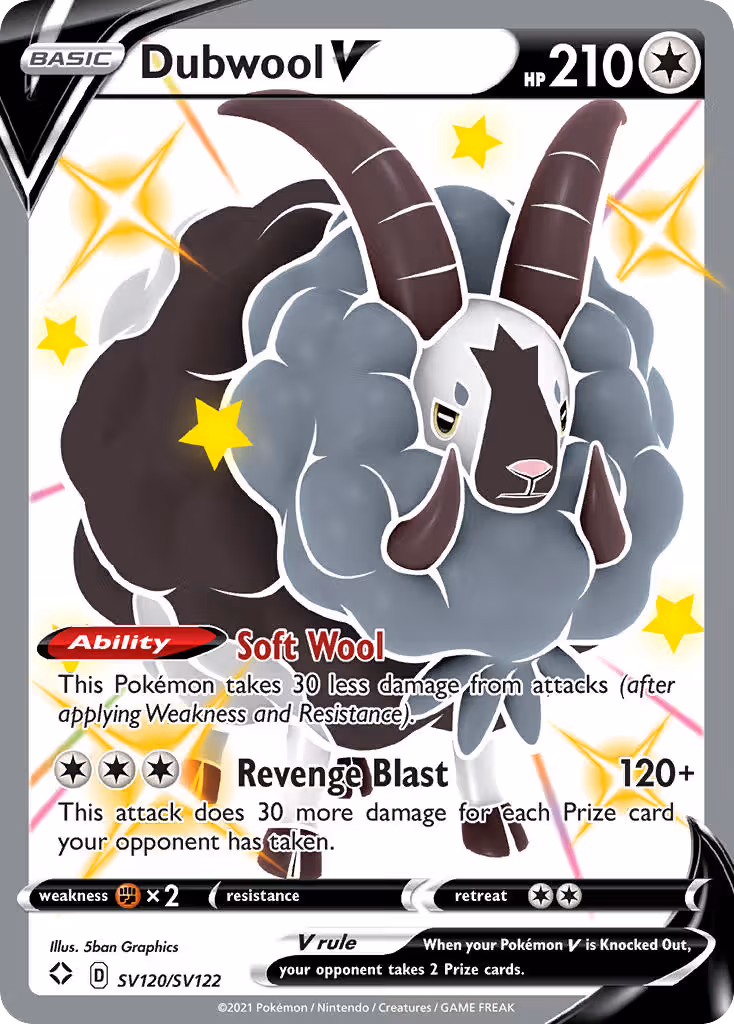 Dubwool V SV120 Pokemon card