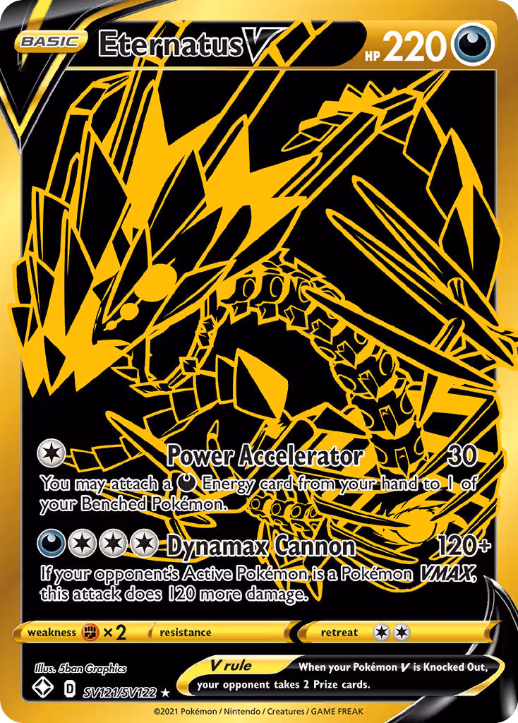 Eternatus V SV121 Pokemon card