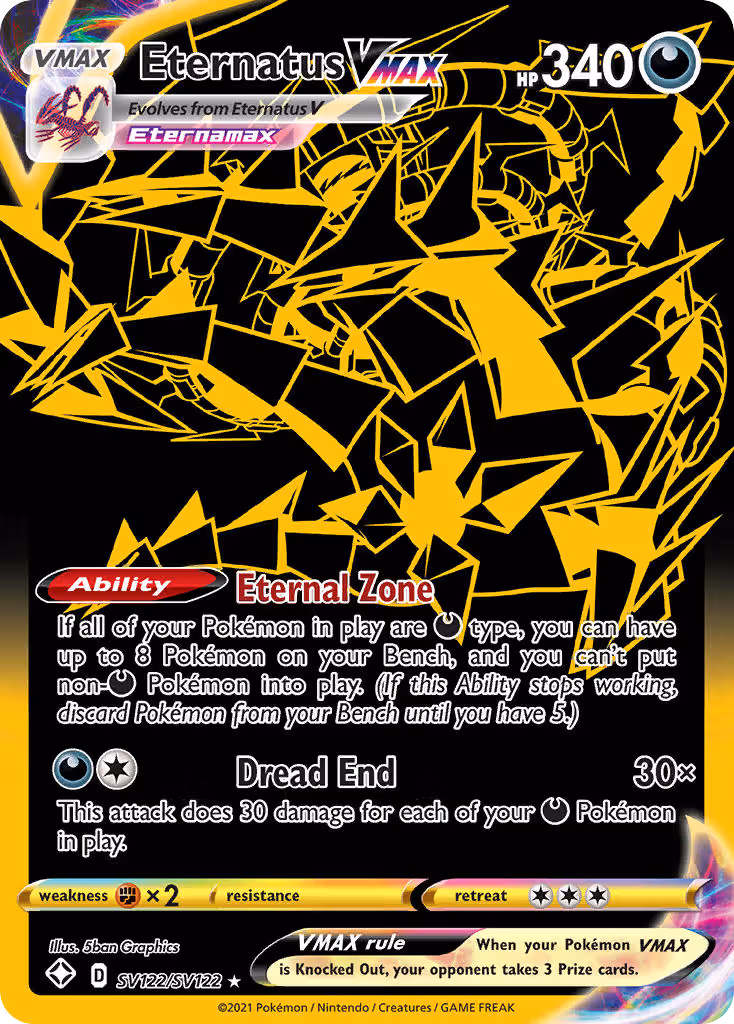 Eternatus VMAX SV122 Pokemon card