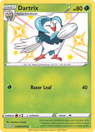 Dartrix SV002 Pokemon card